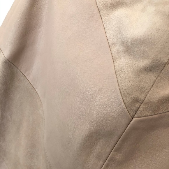 Zara Pink Blush Suede Vegan Leather Mini Zip Skirt (M) - Picture 2 of 13